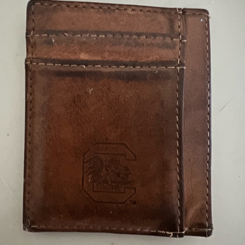 Brown, leather gamecocks wallet. Used but has lots of life left! $20 OBO - Picture 2 of 4